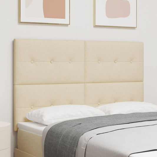 testiera vidaXL imbottita crema 140 cm in tessuto