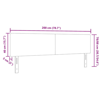 Testata LED Design Semplice VidaXL Crema 100 cm in Tessuto Corduroy