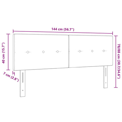 Testata LED vidaXL Blu con bottoni imbottiti 72 cm in tessuto