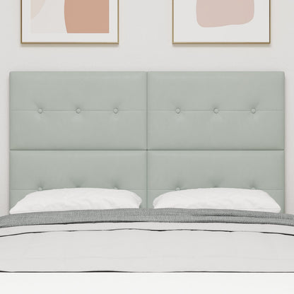 Testiera vidaXL Capitonnè Grigio Chiaro 140 cm Velluto
