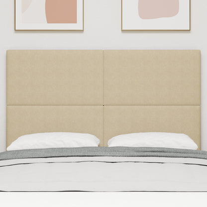 Testiera Design Semplice Verde Chiaro Grigio 140 cm Tessuto in Corduroy