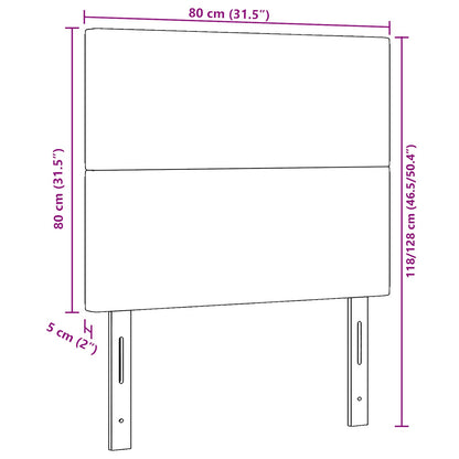 Testiera vidaXL Design Semplice Crema 80 cm in Tessuto Vellutato