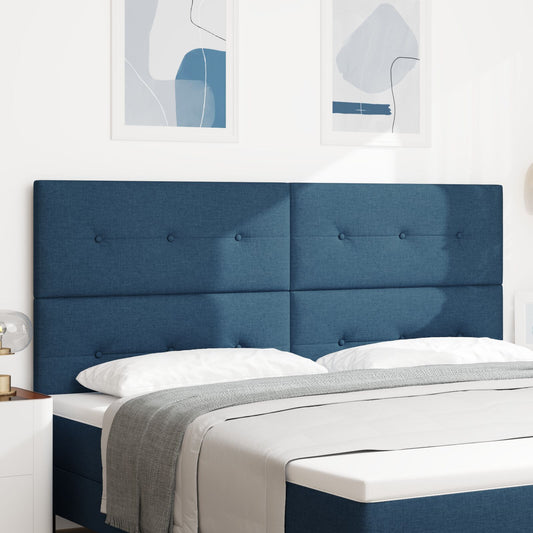 Testiera vidaXL Button Tufted Blu 200 cm Tessuto