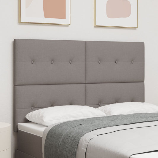 Testiera vidaXL Button Tufted Tortora 140 cm Tessuto