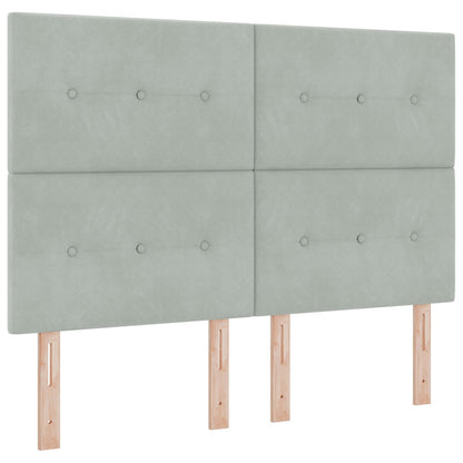 Testiera vidaXL Capitonnè Grigio Chiaro 140 cm Velluto