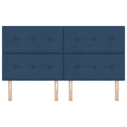 Testiera vidaXL Button Tufted Blu 180 cm Tessuto