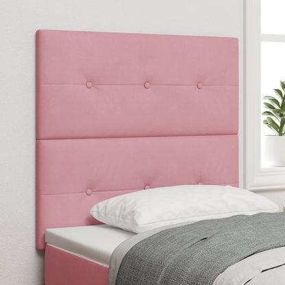 Testiera vidaXL Button Tufted Rosa 100 cm Velluto