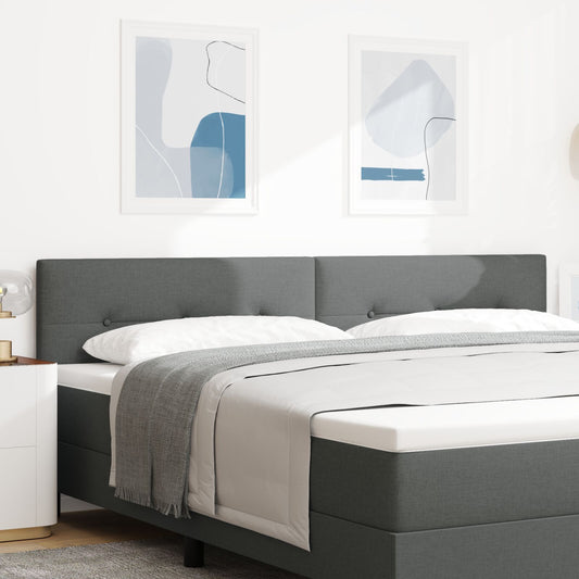 Testata LED vidaXL Button Tufted Grigio scuro 100 cm Tessuto