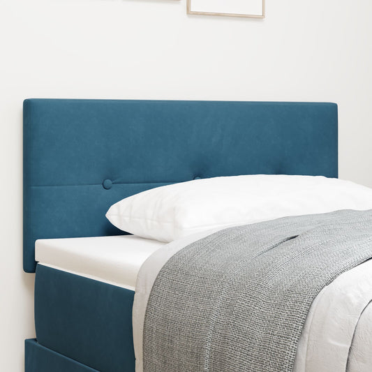 Testata LED vidaXL Panna blu scuro 90 cm in velluto