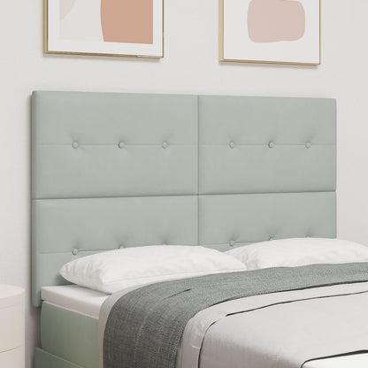 Testiera vidaXL Capitonnè Grigio Chiaro 140 cm Velluto