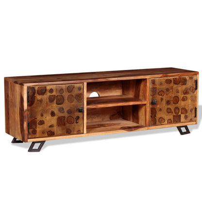 Mobile Porta TV in Legno di Sheesham 120x30x40 cm - homemem39