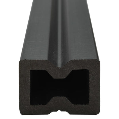 Pavimento per Esterni in WPC con Accessori 16 m² 2,2m Antracite - homemem39