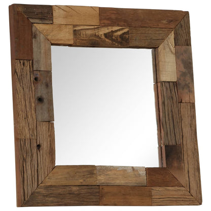 Specchio in Legno Massello di Recupero 50x50 cm - homemem39