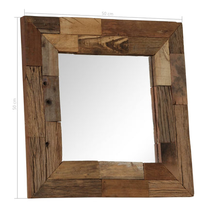 Specchio in Legno Massello di Recupero 50x50 cm - homemem39