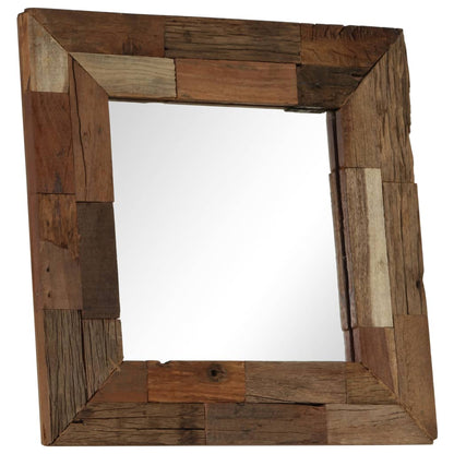 Specchio in Legno Massello di Recupero 50x50 cm - homemem39