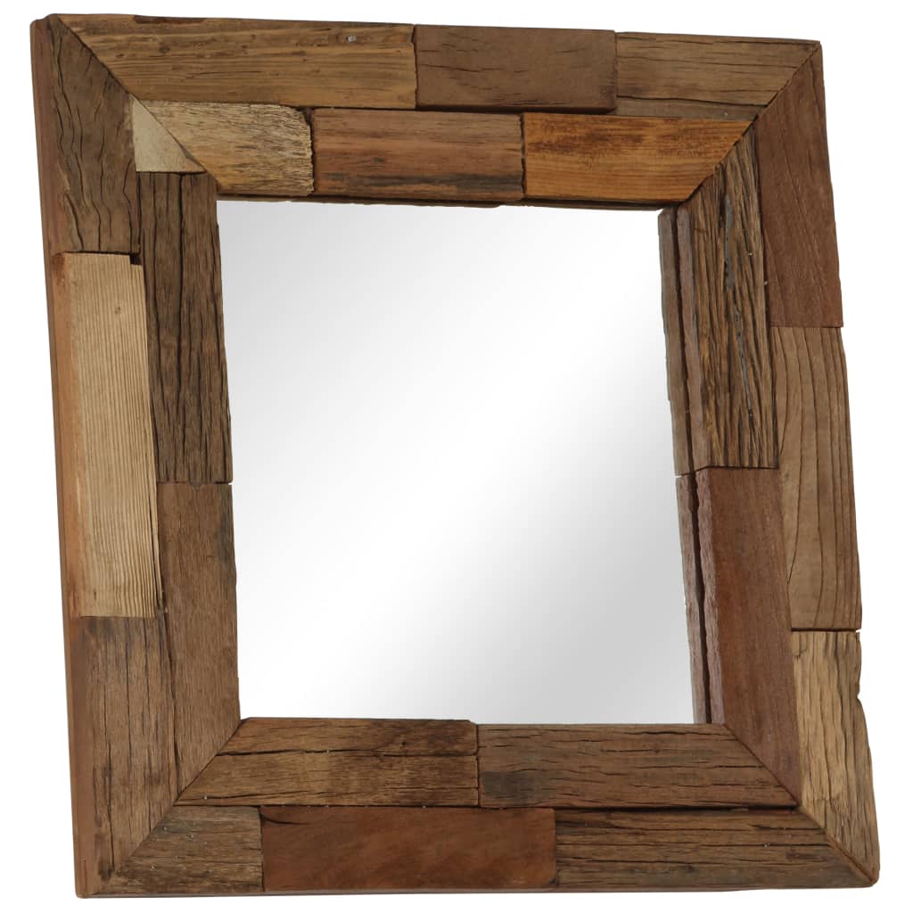 Specchio in Legno Massello di Recupero 50x50 cm - homemem39