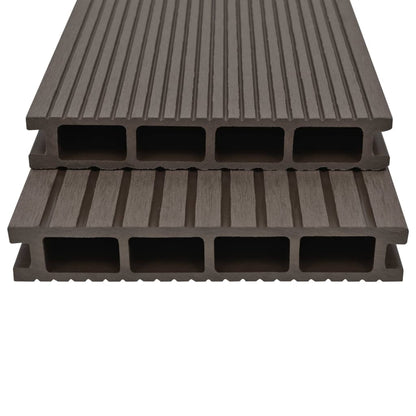 Pavimento Esterni in WPC Cavo Accessori 10m² 2,2m Marrone Scuro - homemem39