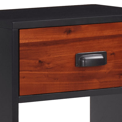 Comodino in Massello Acacia 40x30x57 cm - homemem39