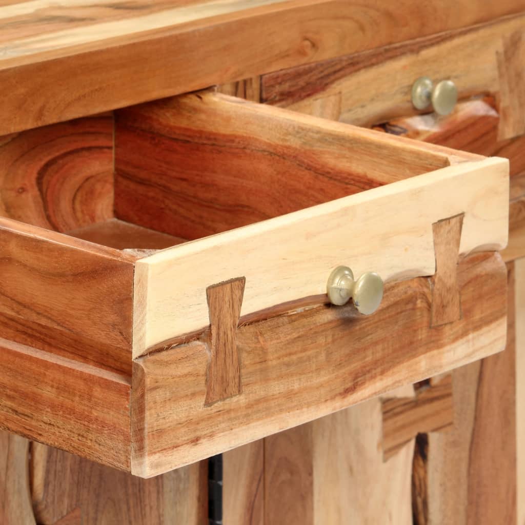 Credenza 120x35x75 cm in Legno Massello di Acacia - homemem39