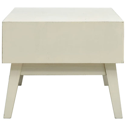 Tavolino Caffè 2 Cassetti Intagliati Grigio 110x50x40cm Legno - homemem39