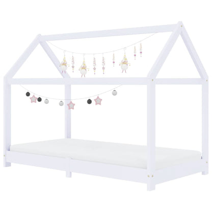 Giroletto per Bambini Bianco in Massello di Pino 80x160 cm - homemem39
