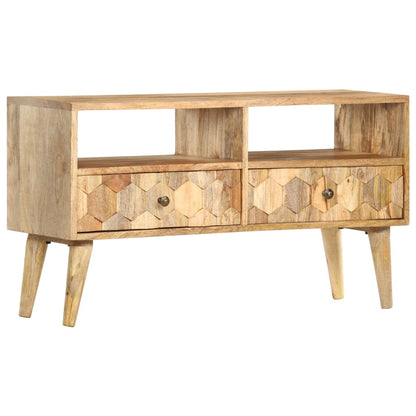 Mobile Porta TV 90x30x50 cm in Legno Massello di Mango - homemem39