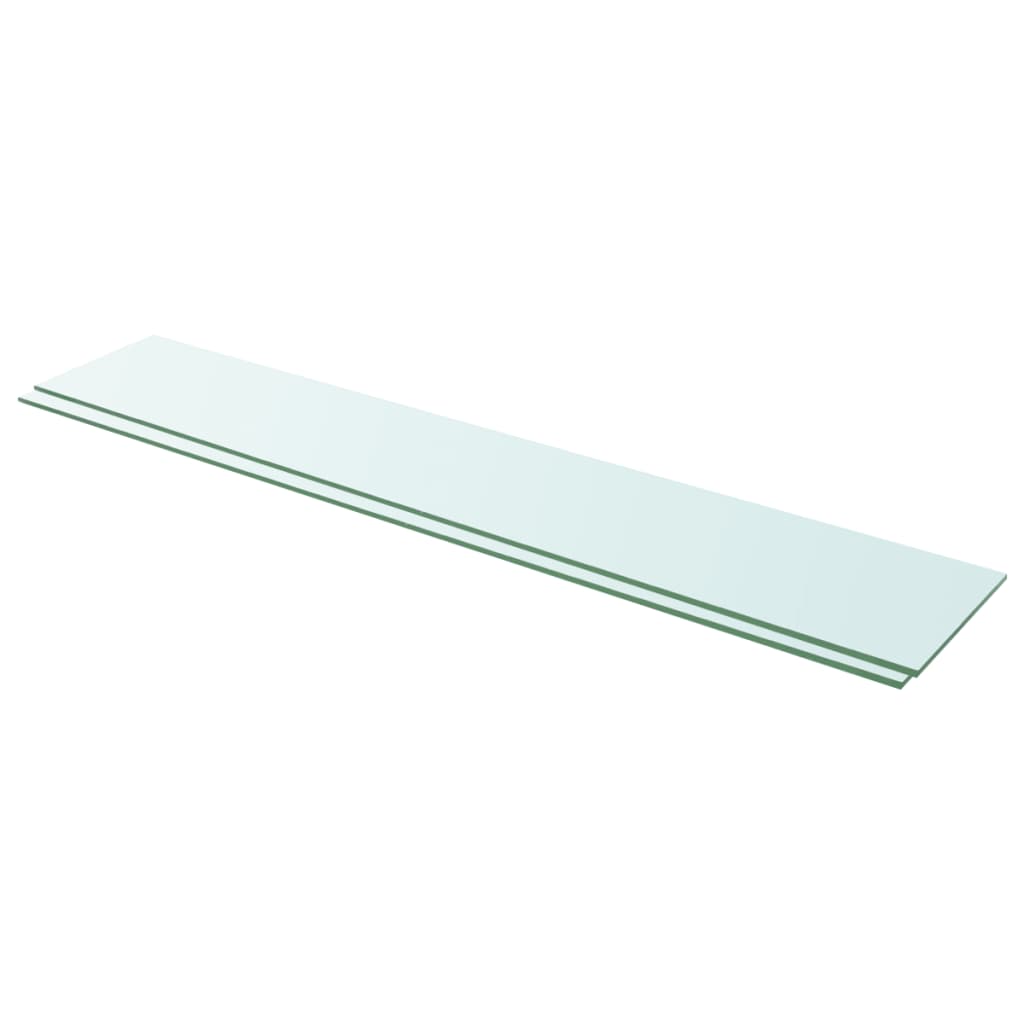 Mensole in Vetro Trasparente 2 pz 110x20 cm - homemem39