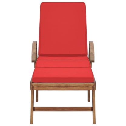 Lettini Prendisole con Cuscini 2 pz in Legno di Teak Rosso - homemem39