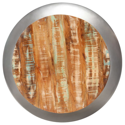 Tavolino da Caffè Grigio 68x68x30 cm Legno Massello di Recupero - homemem39