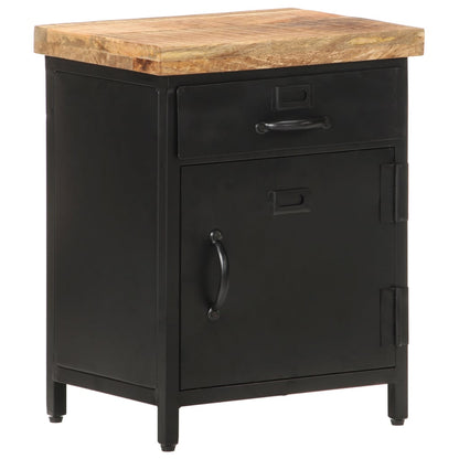Comodino 40x30x52 cm in Legno di Mango Grezzo - homemem39