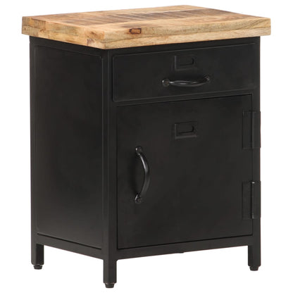 Comodino 40x30x52 cm in Legno di Mango Grezzo - homemem39