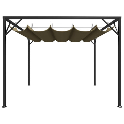 Gazebo da Giardino con Tetto Retrattile 3x3 m Talpa 180 g/m² - homemem39