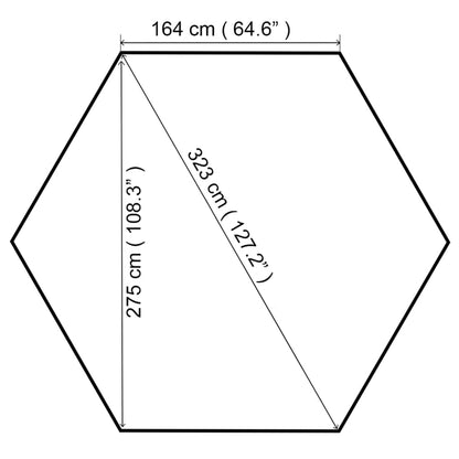 Gazebo da Giardino 323x275x265 cm Bianco 180 g/m² - homemem39