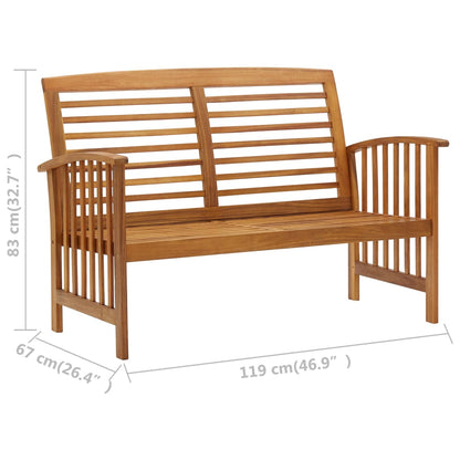 Set Divani da Giardino 2 pz in Legno Massello di Acacia - homemem39