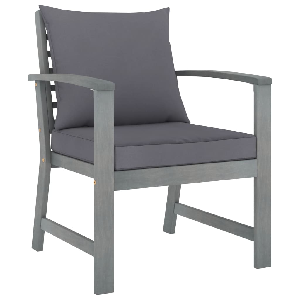 Set Divani da Giardino 4 pz con Cuscini in Massello di Acacia - homemem39