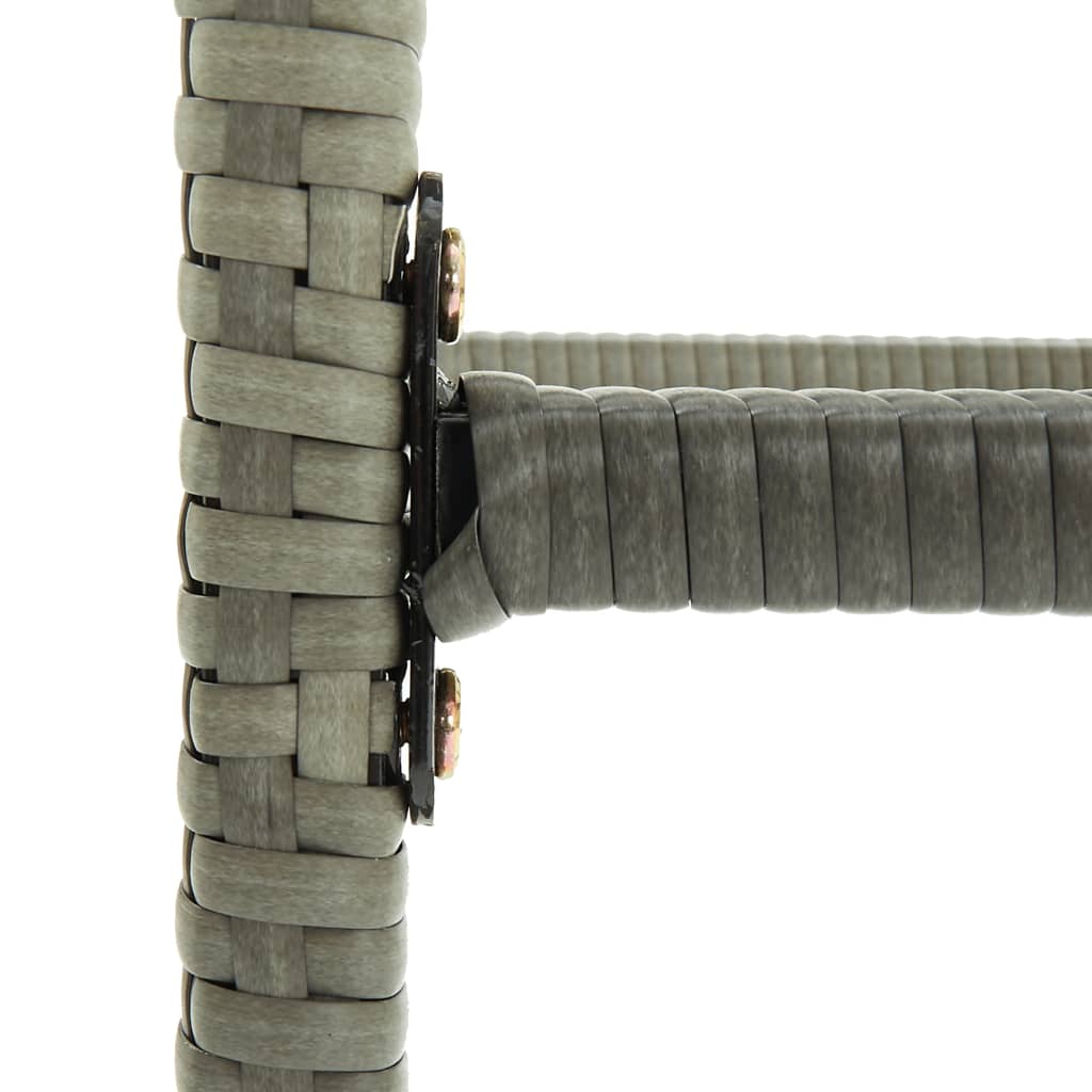 Sgabelli da Bar con Cuscini 2 pz Grigi in Polyrattan - homemem39