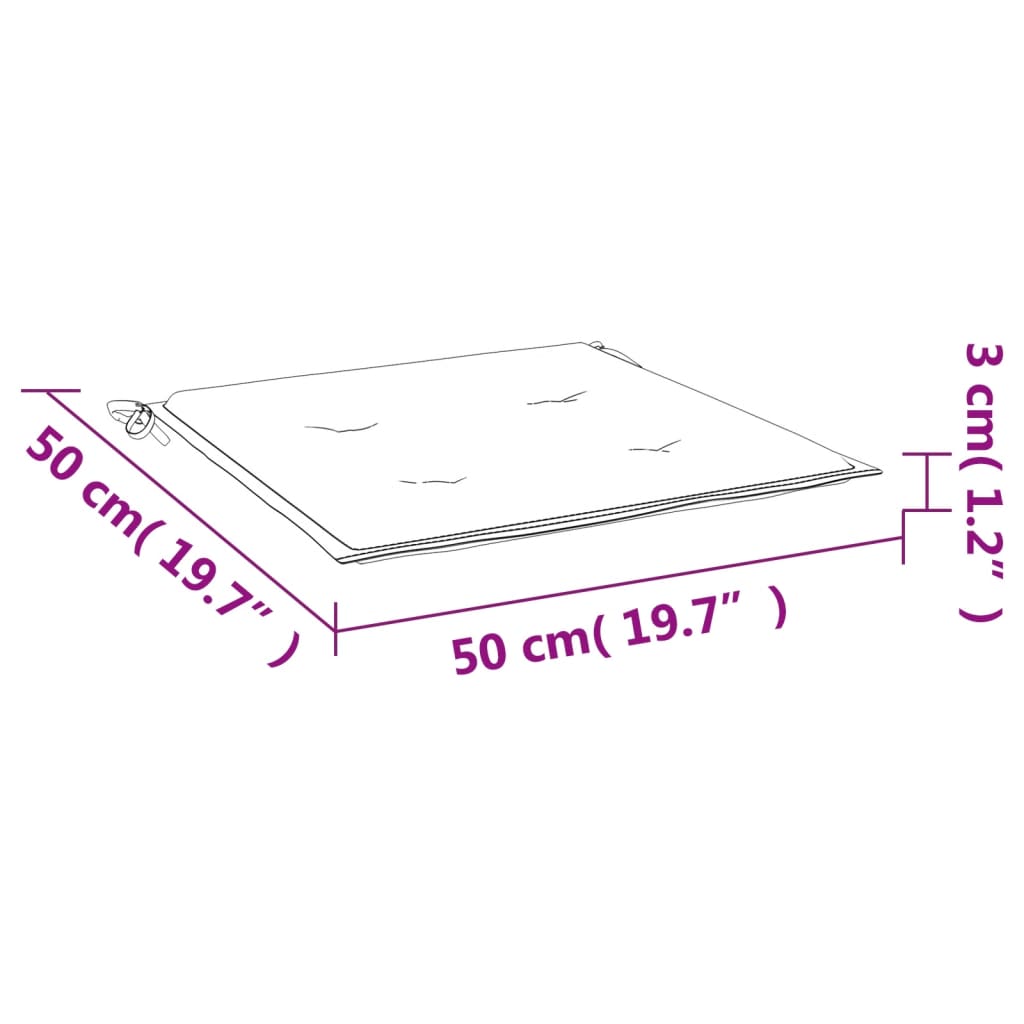 Cuscini per Sedia 6 pz Blu Reale 50x50x3 cm in Tessuto Oxford - homemem39