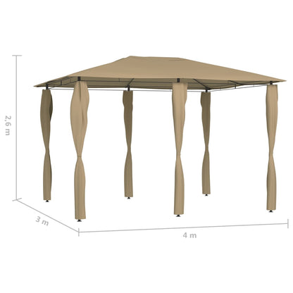 Gazebo con Montanti Rivestiti 3x4x2,6 m Talpa 160 g/m² - homemem39