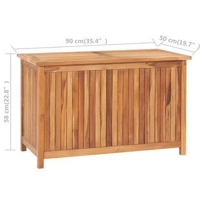 Baule da Giardino 90x50x58 cm in Legno Massello di Teak - homemem39