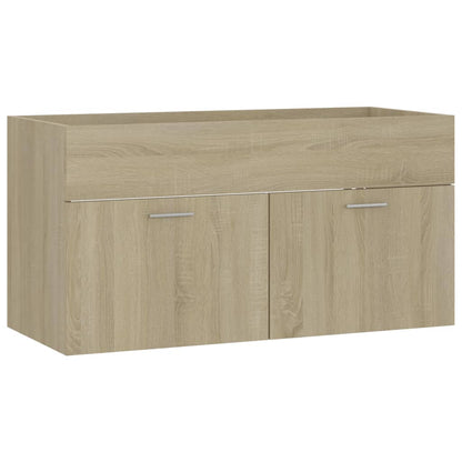 Mobile Sottolavabo Rovere Sonoma 90x38,5x46 cm in Truciolato - homemem39