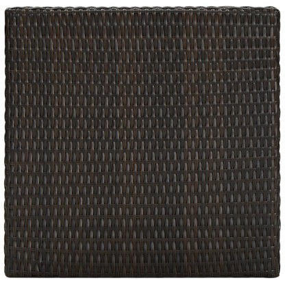 Set Bar da Giardino 3 pz con Braccioli in Polyrattan Marrone - homemem39