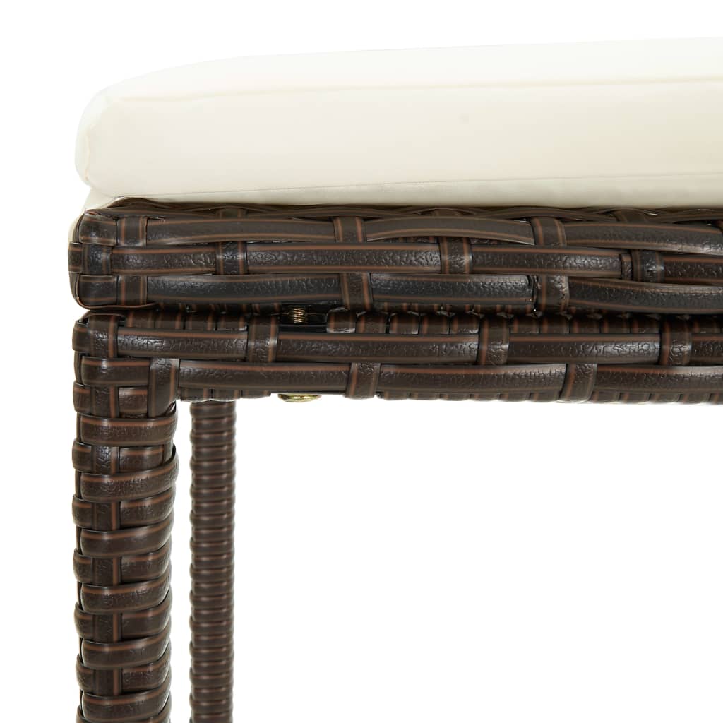 Set da Bar da Giardino 16 pz con Cuscini in Polyrattan Marrone - homemem39
