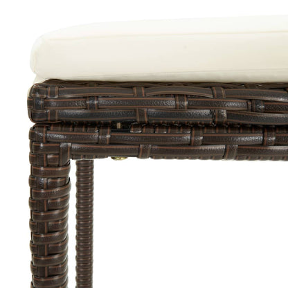 Set da Bar da Giardino 16 pz con Cuscini in Polyrattan Marrone - homemem39