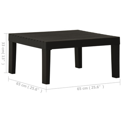 Tavolino da Salotto per Giardino in Plastica Grigio - homemem39