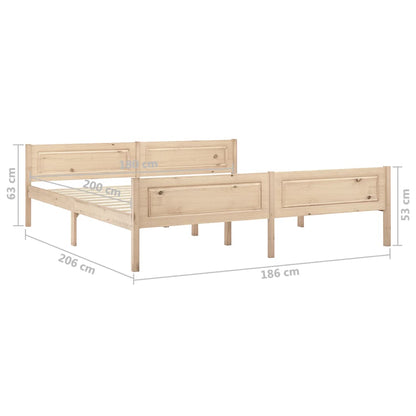 Giroletto in Legno Massello di Pino 180x200 cm - homemem39