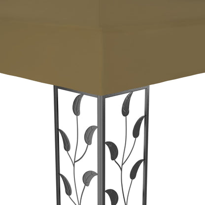 Gazebo con Tetto Doppio e Luci LED 3x4 m Grigio Talpa - homemem39