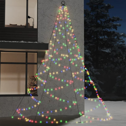 Albero da Parete con Gancio Metallico 720 LED Colorati 5 m - homemem39