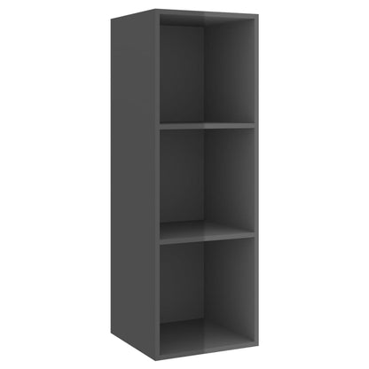 Set Mobile TV 4 pz Grigio Lucido in Truciolato - homemem39