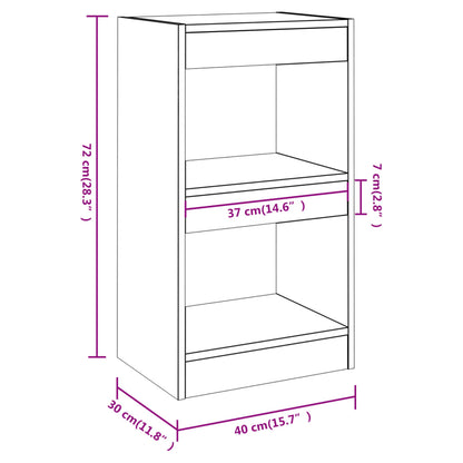 Libreria/Divisorio Grigio Cemento 40x30x72 cm - homemem39