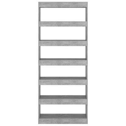 Libreria/Divisorio Grigio Cemento 80x30x198 cm in Truciolato - homemem39